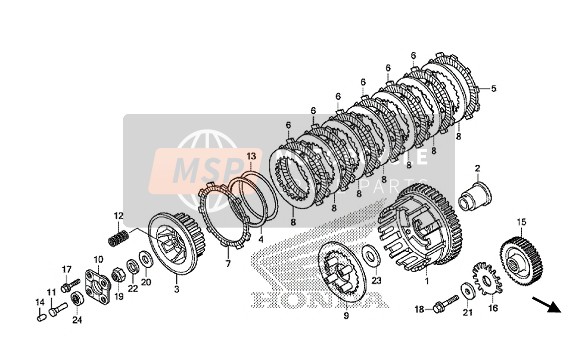 Honda CTX700NA ABS 2014 CLUTCH for a 2014 Honda CTX700NA ABS