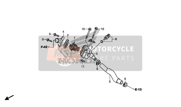 Honda CTX700NA ABS 2014 Termostato per un 2014 Honda CTX700NA ABS