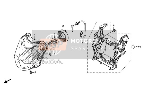 Honda CTX700NA ABS 2014 Faro para un 2014 Honda CTX700NA ABS