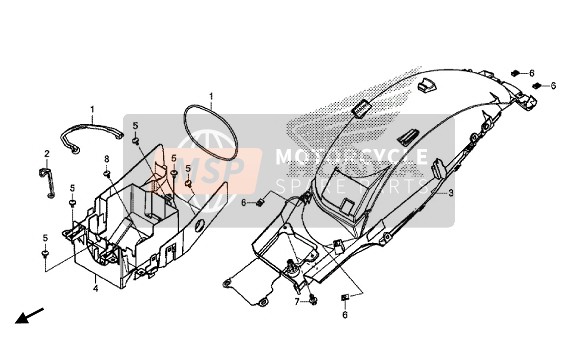 Honda CTX700NA ABS 2014 REAR FENDER for a 2014 Honda CTX700NA ABS