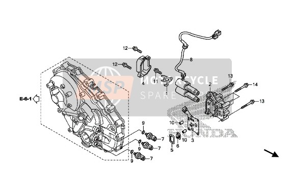Honda CTX700ND Dual Clutch ABS 2014 Solenoide lineare per un 2014 Honda CTX700ND Dual Clutch ABS