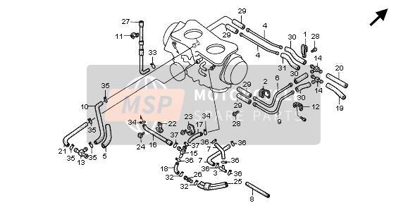 Honda GL1500A 1995 TUBING  for a 1995 Honda GL1500A