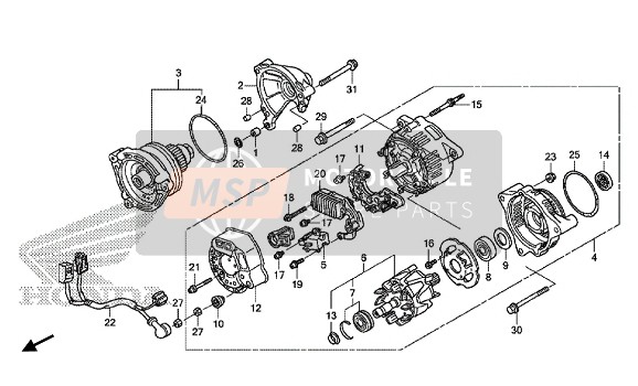 Honda CTX1300A ABS 2014 GENERATOR für ein 2014 Honda CTX1300A ABS