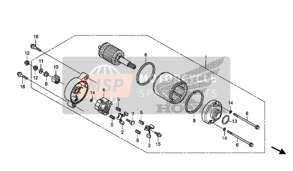 31200MJNA01, Motor Assy., Starter, Honda, 0