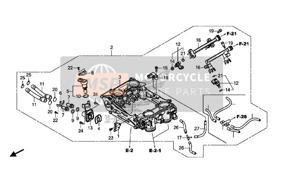 16610MJNA01, Pipe Comp., Fuel, Honda, 0