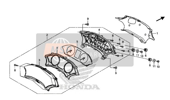 37100MJND12, Meter Assy., Combination (Kph), Honda, 0