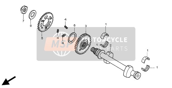 Honda CB500 1998 Balancer voor een 1998 Honda CB500