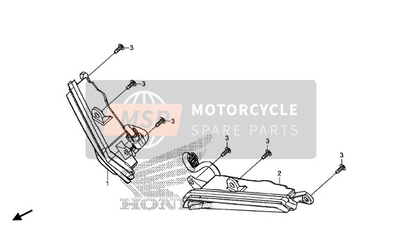 Honda CTX1300A ABS 2014 Indicatore anteriore per un 2014 Honda CTX1300A ABS