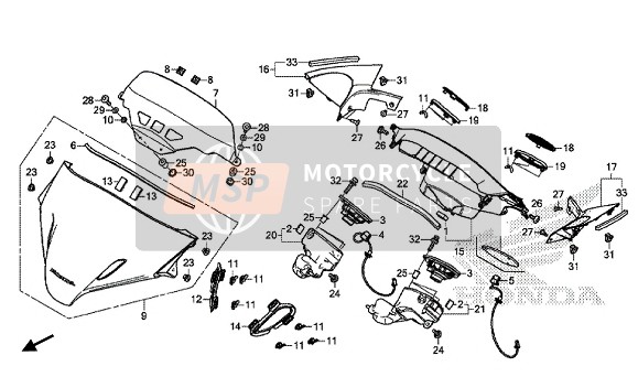 Honda CTX1300A ABS 2014 MESSGERÄTBLENDE & Lautsprechereinheit für ein 2014 Honda CTX1300A ABS