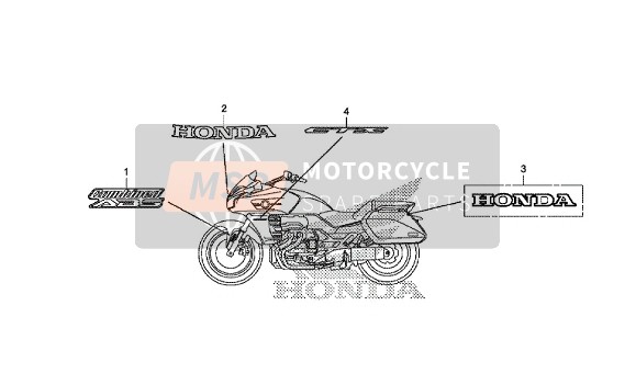 Honda CTX1300A ABS 2014 Marchio & Emblema per un 2014 Honda CTX1300A ABS