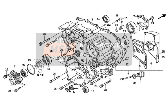 Honda GL1800 Goldwing 2014 Caja trasera para un 2014 Honda GL1800 Goldwing