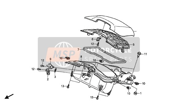 Honda GL1800 Goldwing 2014 Custodia per riparo per un 2014 Honda GL1800 Goldwing