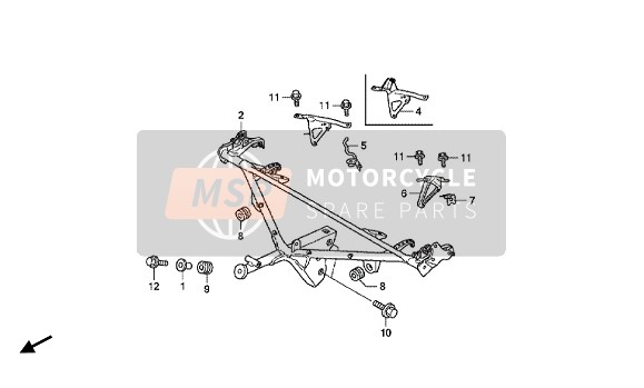 Honda GL1800 Goldwing 2014 COWL STAY for a 2014 Honda GL1800 Goldwing