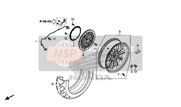 43250MJR671, Disk Comp., Rr. Brake, Honda, 0