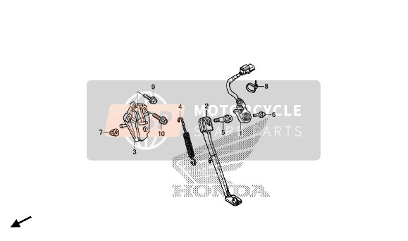 50532MJR670, Bar, Side Stand, Honda, 0