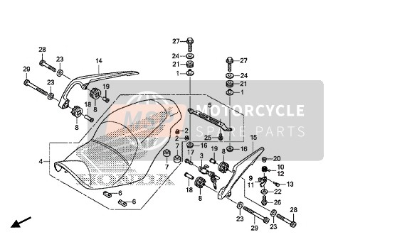 Honda GL1800F6B Goldwing 2014 Siège pour un 2014 Honda GL1800F6B Goldwing