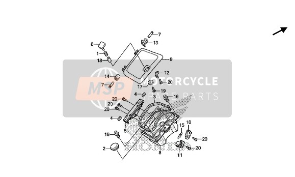 Honda GL1800F6B Goldwing 2014 Bolsillo para un 2014 Honda GL1800F6B Goldwing