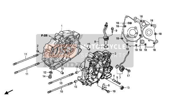 Honda MSX125 2014 Carter voor een 2014 Honda MSX125