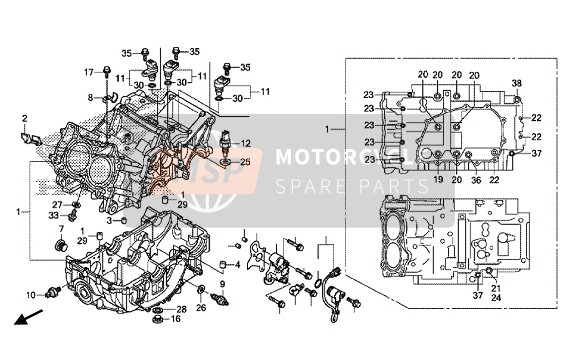 Honda NC700XD 2014 Carter per un 2014 Honda NC700XD