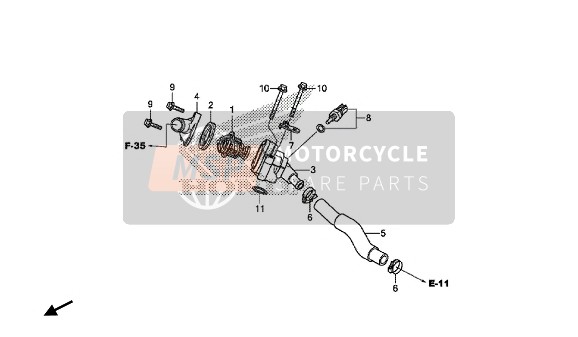 Honda NC700XD 2014 Termostato per un 2014 Honda NC700XD