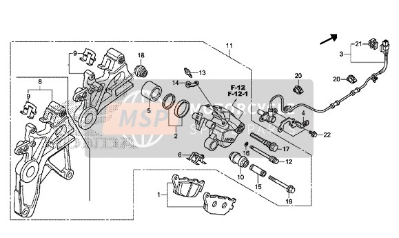 REAR BRAKE CALIPER