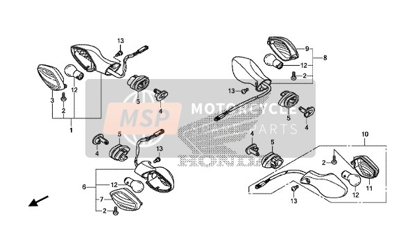 Honda NC700XD 2014 WINKER for a 2014 Honda NC700XD