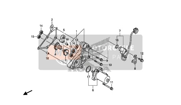 Honda NC750D 2014 Reductie Tandwiel voor een 2014 Honda NC750D