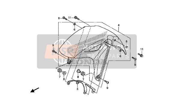 Honda NC750D 2014 FRONT FENDER for a 2014 Honda NC750D