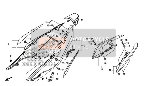 77250MJLD20ZA, Cowl Assy., L. Rr. (Wl) *TYPE2* (TYPE2 ), Honda, 0