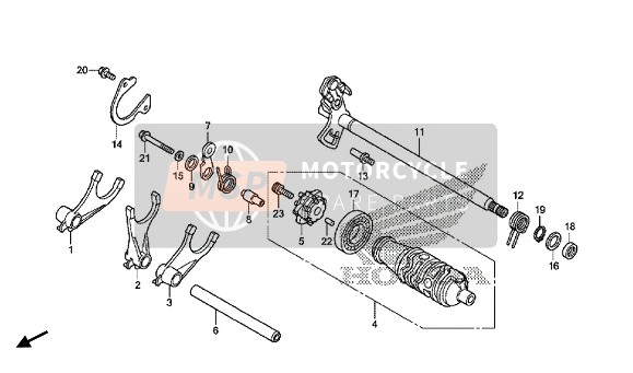 957010604508, Bolt, Flange, 6X45, Honda, 1