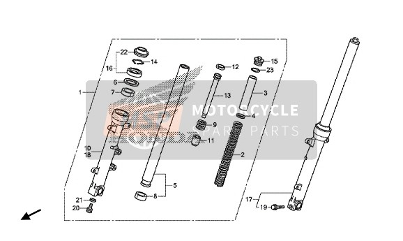 Honda NC750S 2014 Tenedor frontal para un 2014 Honda NC750S