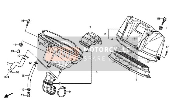 Honda NC750S 2014 AIR CLEANER for a 2014 Honda NC750S