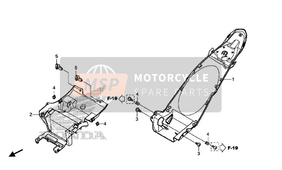 Honda NC750S 2014 REAR FENDER for a 2014 Honda NC750S