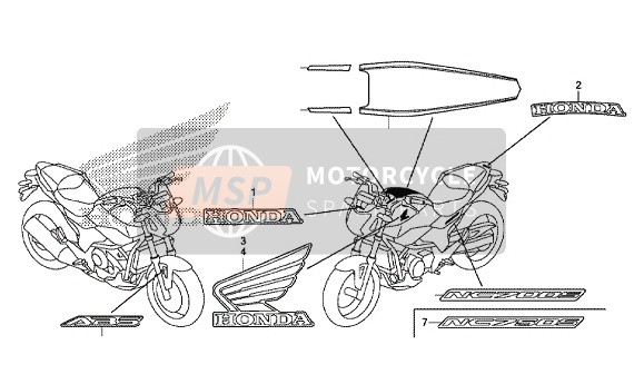 86643MJLL10ZA, Sticker (NC750S) *TYPE2, Honda, 0