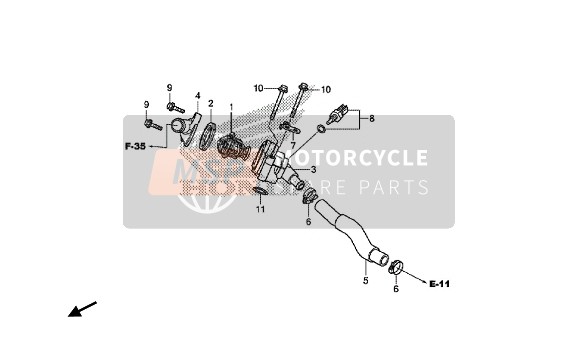 Honda NC750SA ABS 2014 Termostato per un 2014 Honda NC750SA ABS