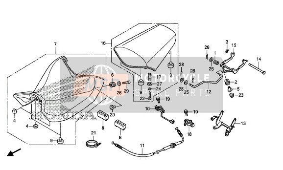 Honda NC750SA ABS 2014 SEAT for a 2014 Honda NC750SA ABS