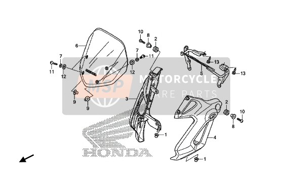 Honda NC750SA ABS 2014 WINDSCHILD für ein 2014 Honda NC750SA ABS