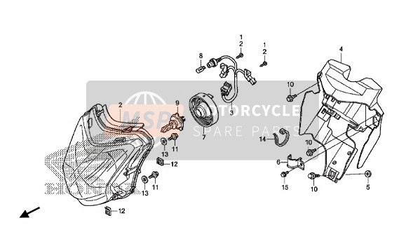 Honda NC750SD 2014 HEADLIGHT for a 2014 Honda NC750SD