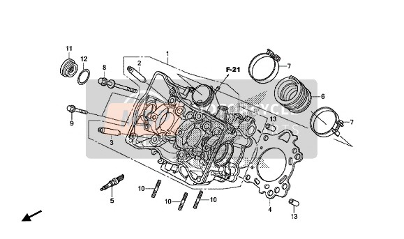 Honda NC750X 2014 Culasse pour un 2014 Honda NC750X