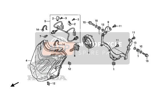 Honda NC750X 2014 HEADLIGHT for a 2014 Honda NC750X