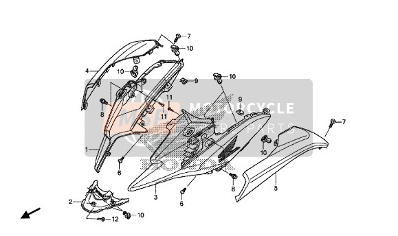 Honda NC750X 2014 Capot latéral pour un 2014 Honda NC750X