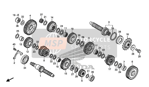 Honda NC750XA 2014 Transmission pour un 2014 Honda NC750XA