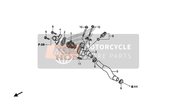 Honda NC750XA 2014 Termostato per un 2014 Honda NC750XA