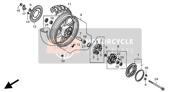 42650MY5G30, Wheel Sub Assy., Rr., Honda, 0