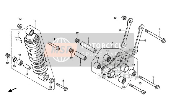 Honda NC750XA 2014 FEDERBEIN HINTEN für ein 2014 Honda NC750XA