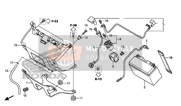 Honda NC750XA 2014 BATTERIE für ein 2014 Honda NC750XA