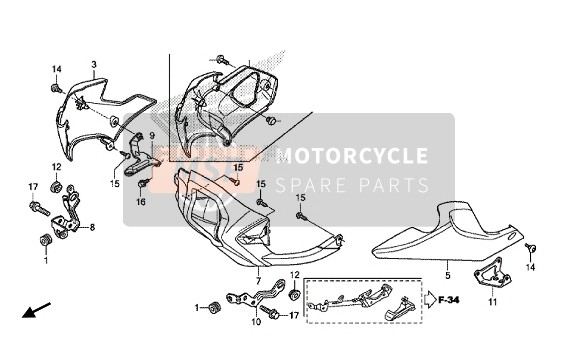 Honda NC750XA 2014 UNTERE HAUBE für ein 2014 Honda NC750XA