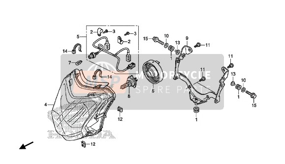 Honda NC750XD 2014 HEADLIGHT for a 2014 Honda NC750XD