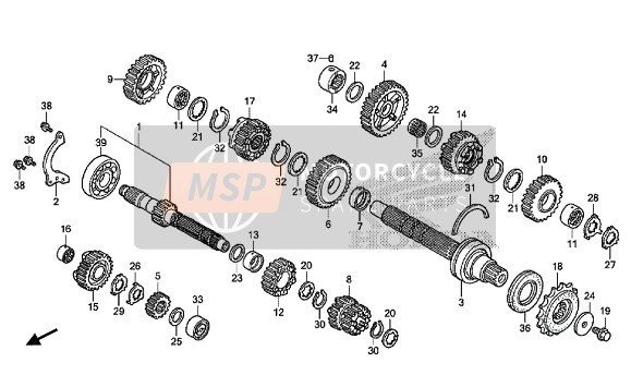 23801MJMD00, Aandrijfkettingwiel Compl, Honda, 0