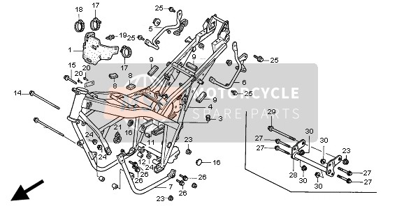 Honda CB500S 1998 FRAME BODY for a 1998 Honda CB500S